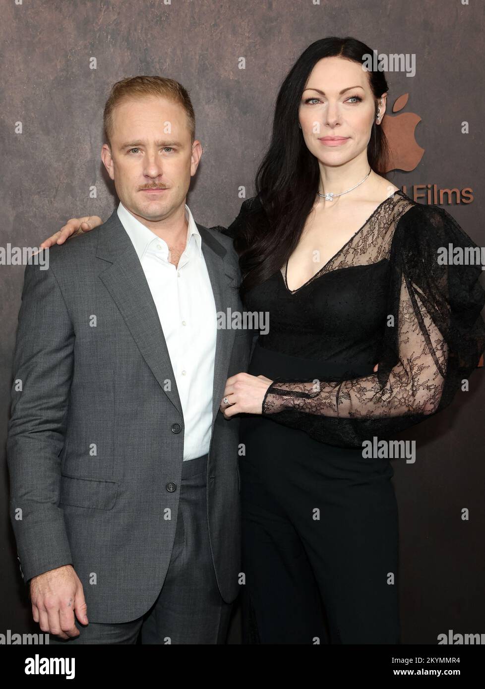 Ben Foster and Laura Prepon at premiere of Apple Original Films