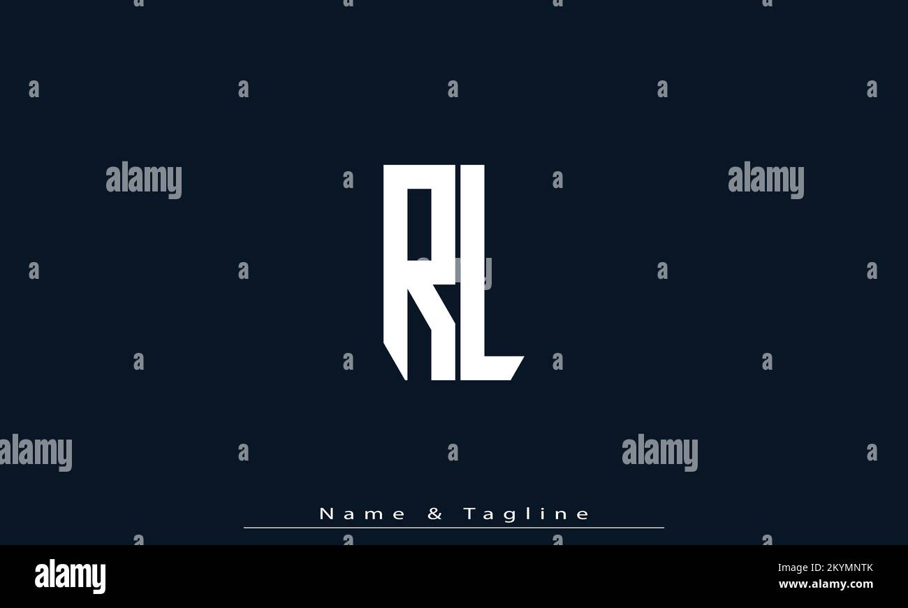 Alphabet letters Initials Monogram logo RL , LR Stock Vector