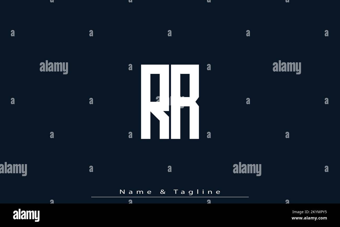 Alphabet letters Initials Monogram logo RR Stock Vector