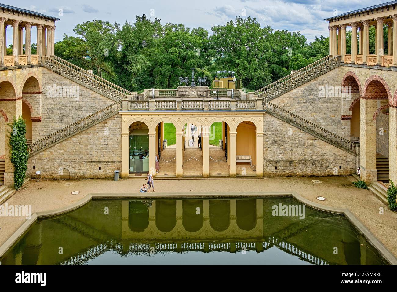 The Belvedere on Pfingstberg hill, built as a vantage point and palace in Italianate neo-Renaissance style, Potsdam, Brandenburg, Germany. Stock Photo