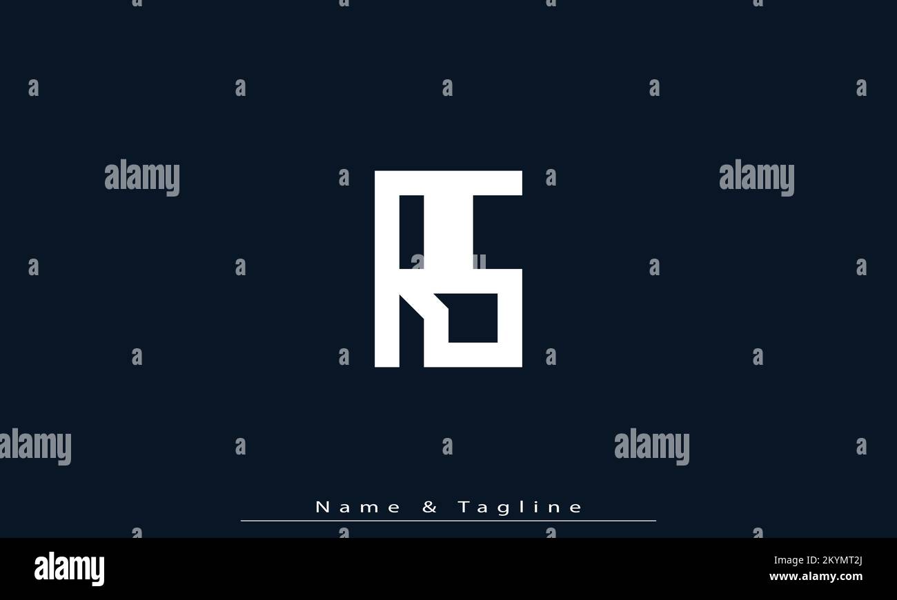 Alphabet letters Initials Monogram logo RS , SR Stock Vector