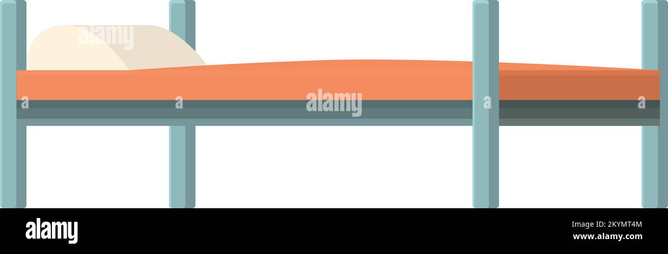 Bomb shelter bed icon cartoon vector. Metal laboratory. Control side ...
