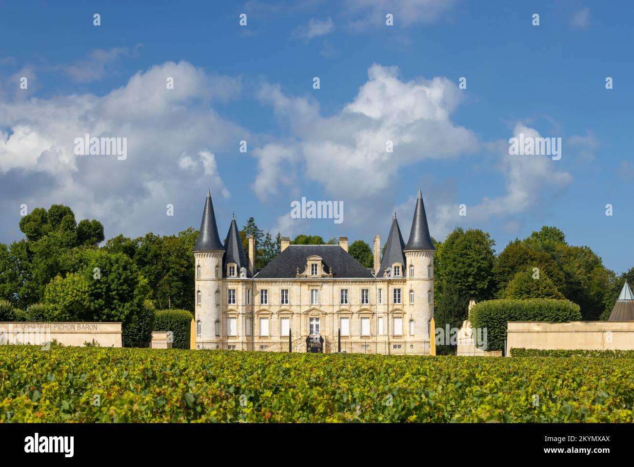 Chateau Pichon Longueville Baron, Medoc, France Stock Photo
