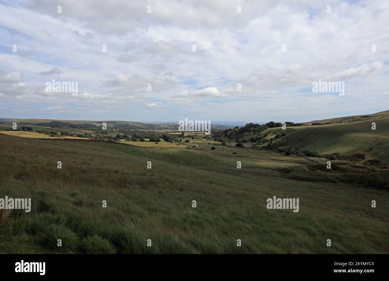 The west Pennine Moors above the village of Belmont Lancashire England