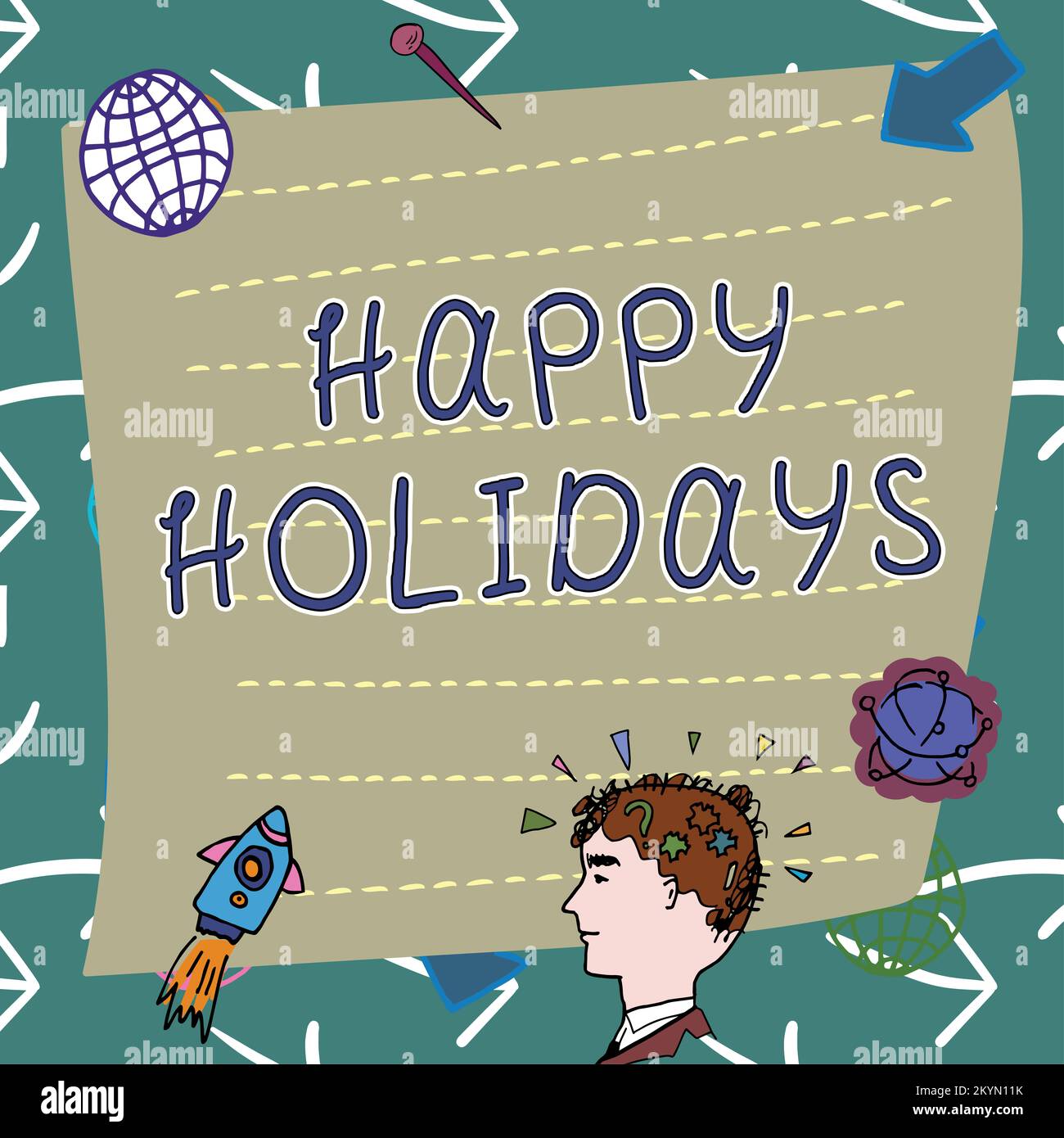 Conceptual caption Happy Holidays. Business showcase greeting used to