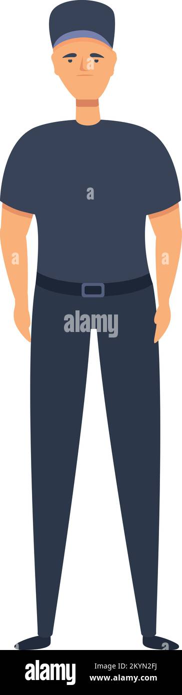 Policeman icon cartoon vector. Man officer. Security guard Stock Vector