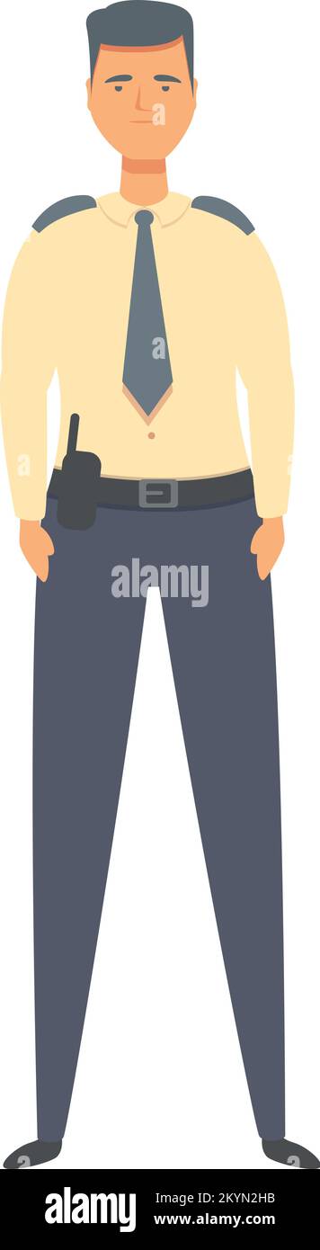 Guard icon cartoon vector. Security man. Police officer Stock Vector