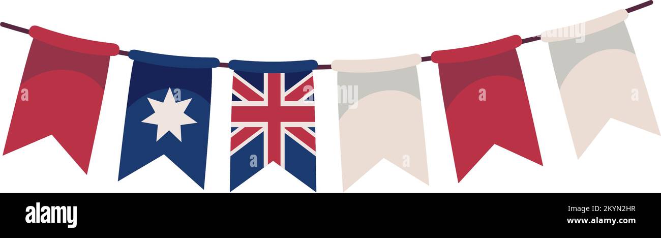 australia garland flags Stock Vector