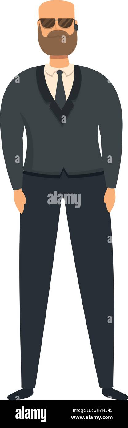 Law guard icon cartoon vector. Police man. Center back Stock Vector