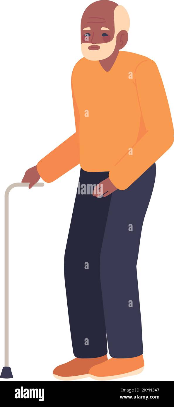 old man with walk stick Stock Vector Image & Art - Alamy