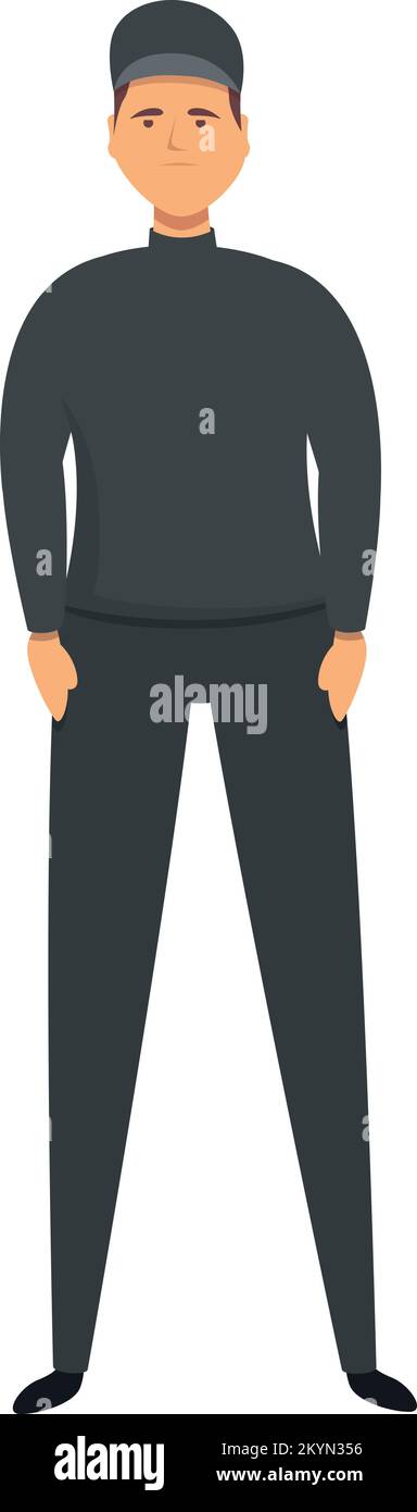 System guard icon cartoon vector. Police man. Cctv shirt Stock Vector