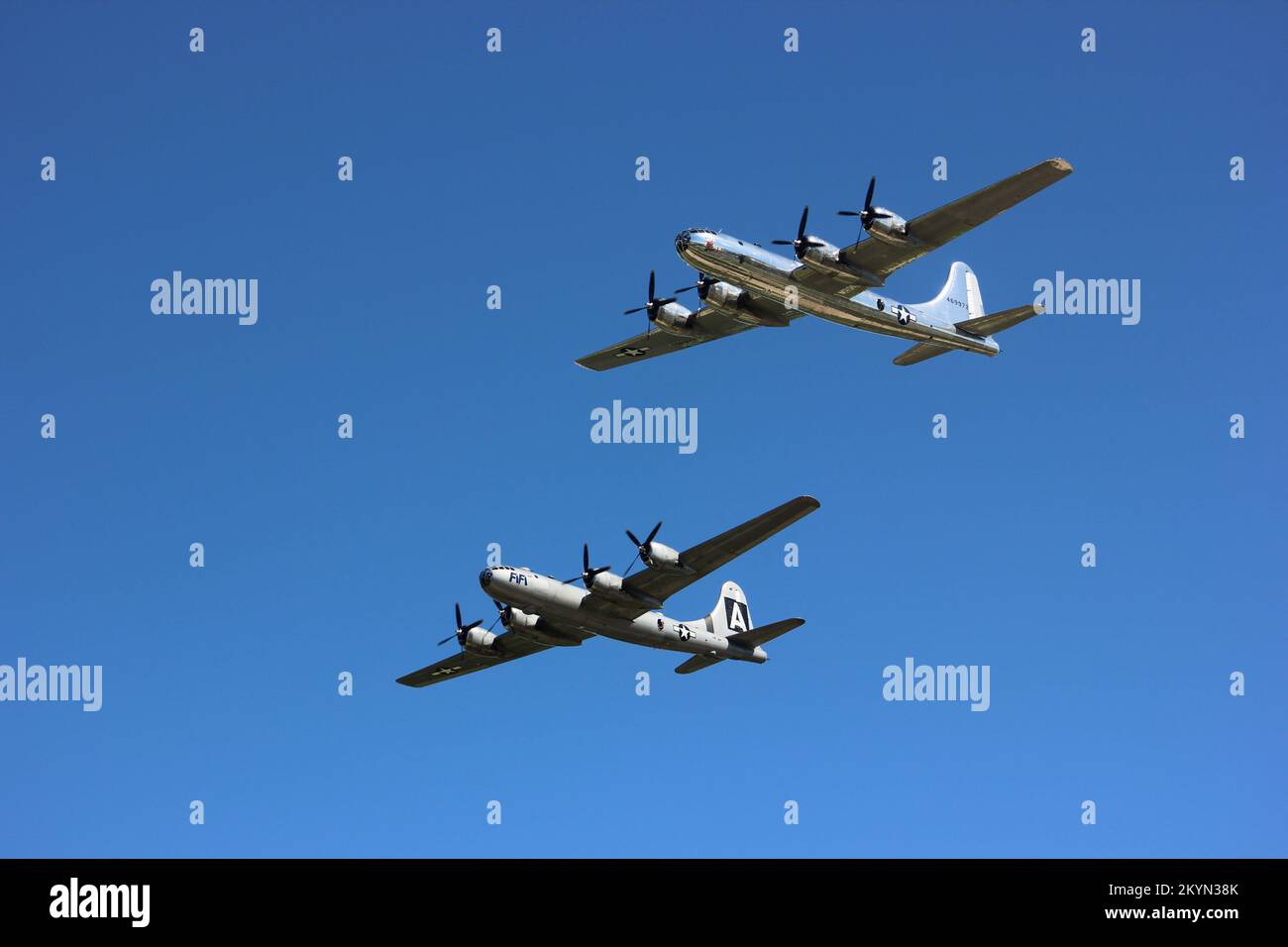 Two B-29 Superfortresses Flying in Formation Stock Photo - Alamy