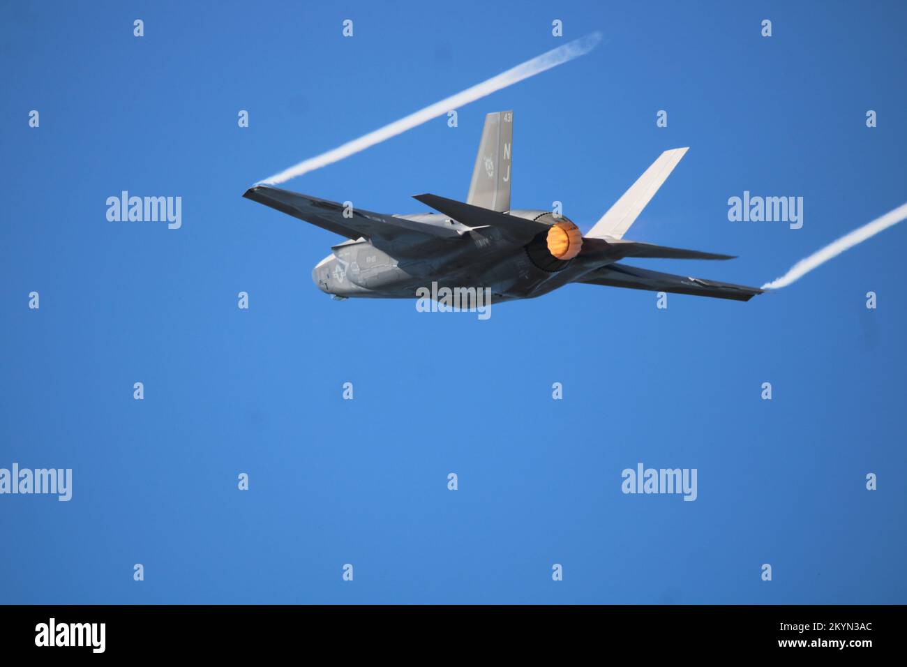 Lockheed Martin F-35 Lightning II During Flight Demonstration Stock Photo