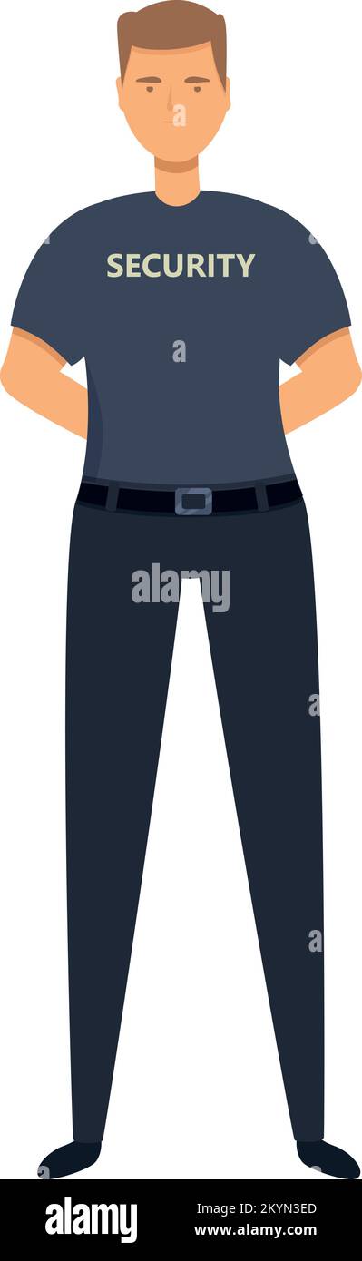 Area guard icon cartoon vector. Police man. Uniform control Stock Vector
