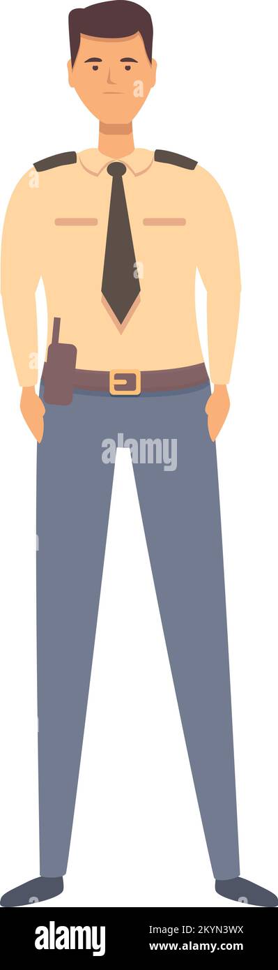Agent icon cartoon vector. Security guard. Police man Stock Vector