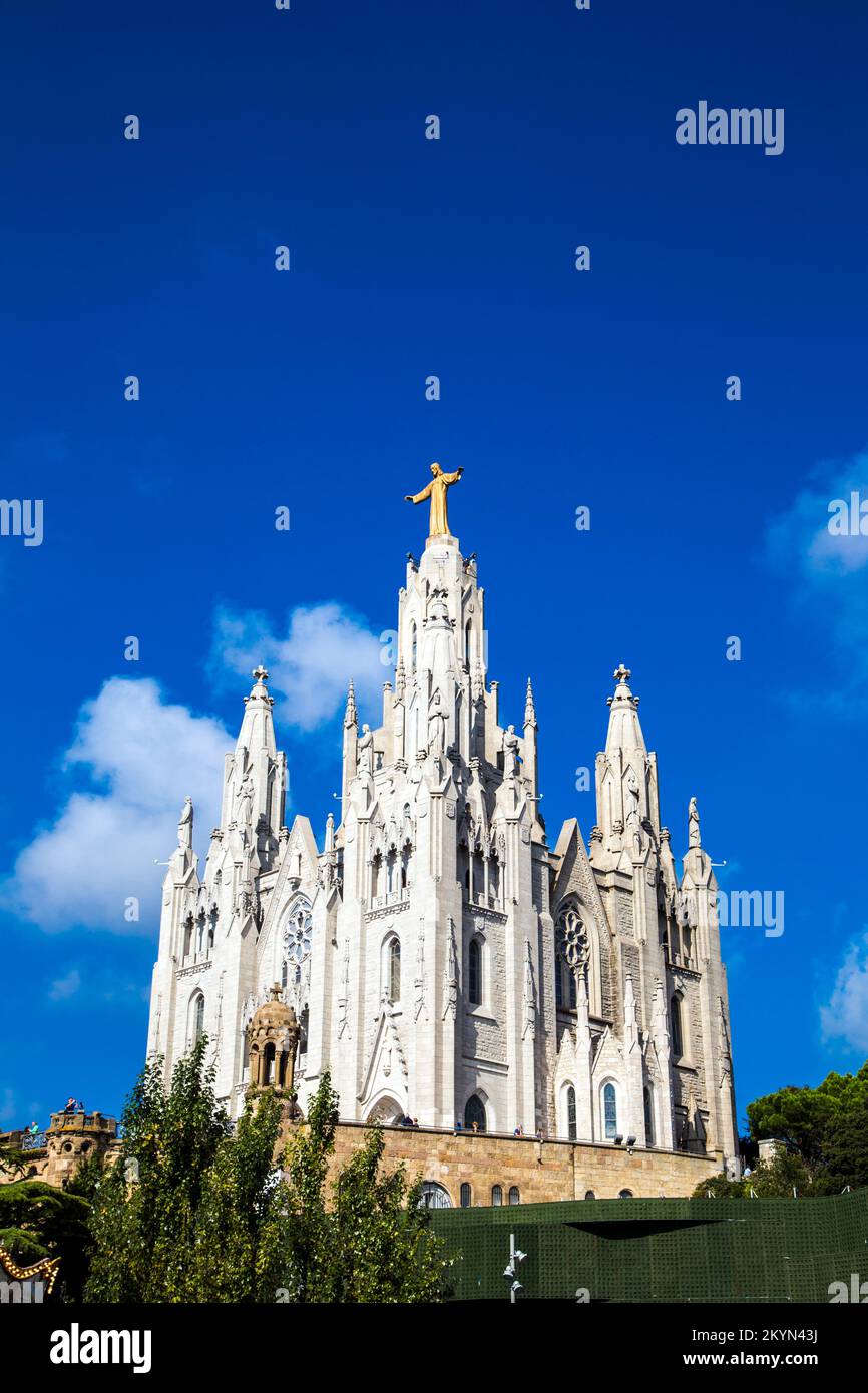 Temple of the Sacred Heart of Jesus church, Barcelona, Spain Stock Photo