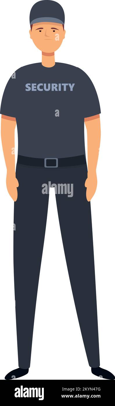 Help guard icon cartoon vector. Security man. Job uniform Stock Vector ...