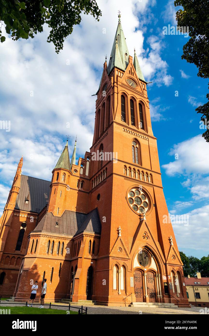 Exterior of 19th century neo-gothic St. Catherine Church (Kościół św. Katarzyny w Toruniu), Torun, Poland Stock Photo