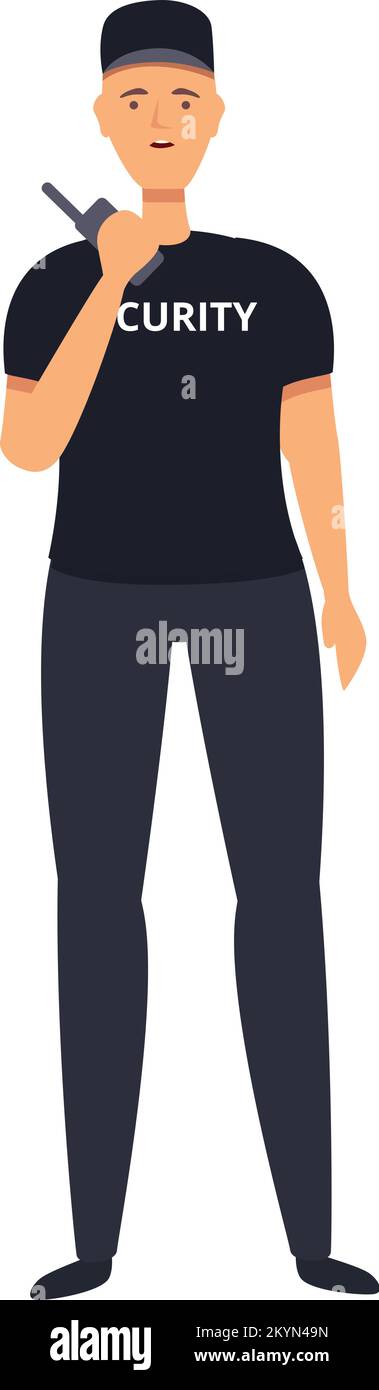 Ticket guard icon cartoon vector. Uniform patrol. Police man Stock Vector