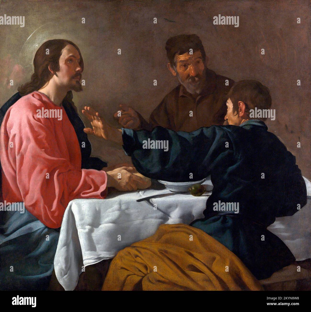 The Supper at Emmaus by Diego Velazquez (1599-1660), oil on canvas, 1622/23 Stock Photo