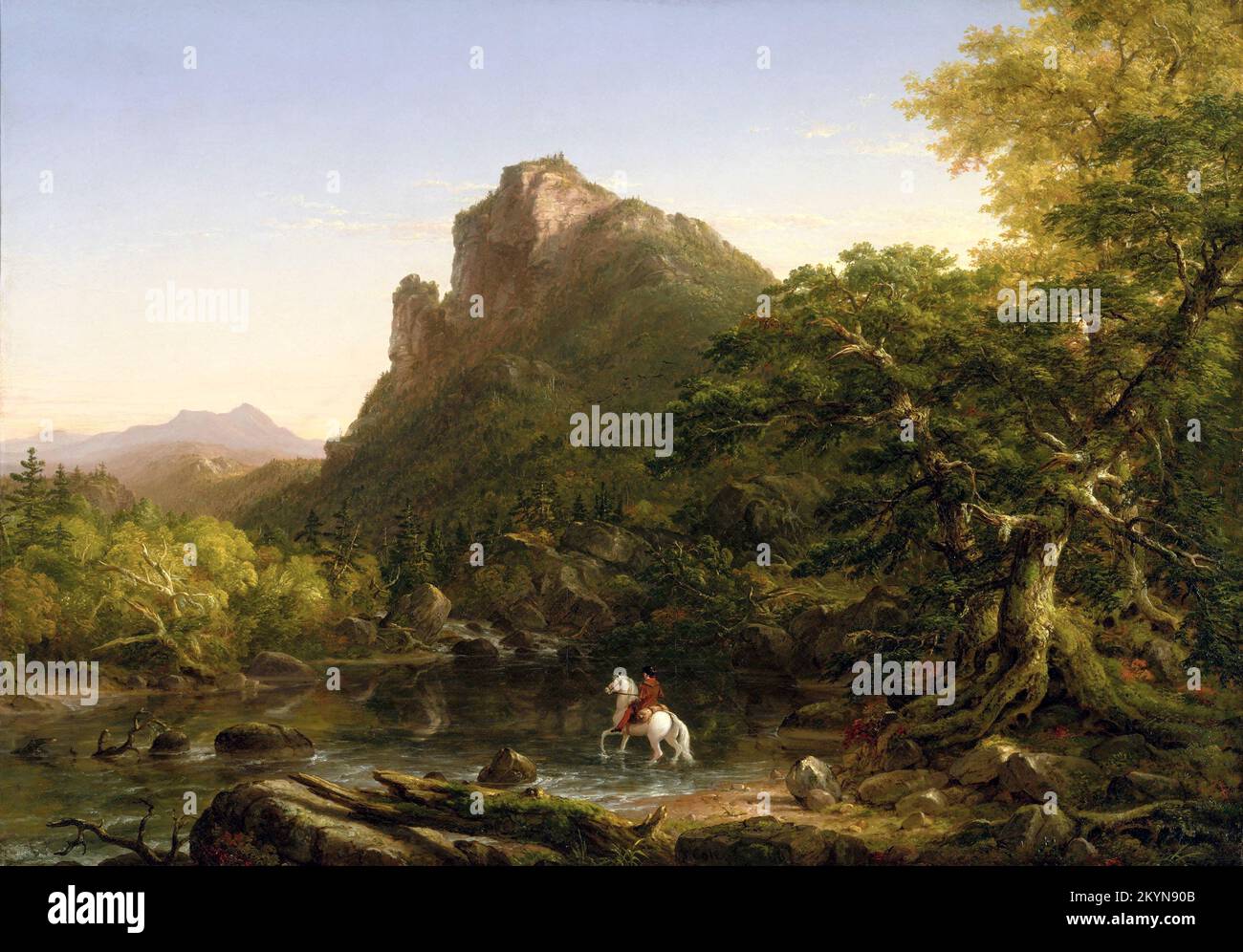 The Moutain Ford by Thomas Cole (1801-1848), oil on canvas, 1846 Stock Photo