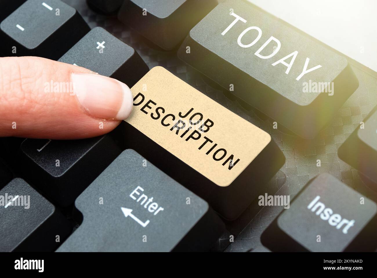 Conceptual display Job Description. Business showcase A document that