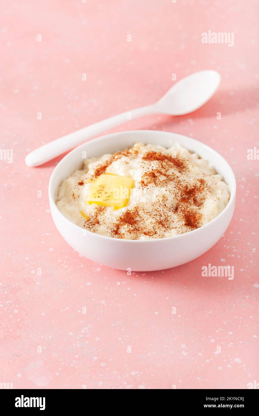 rice pudding with butter cinnamon. french riz au lait, norwegian ...