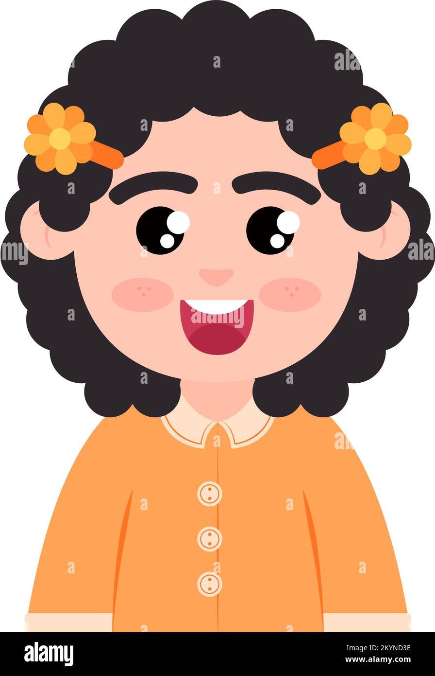 happy cute girl Stock Vector Image & Art - Alamy