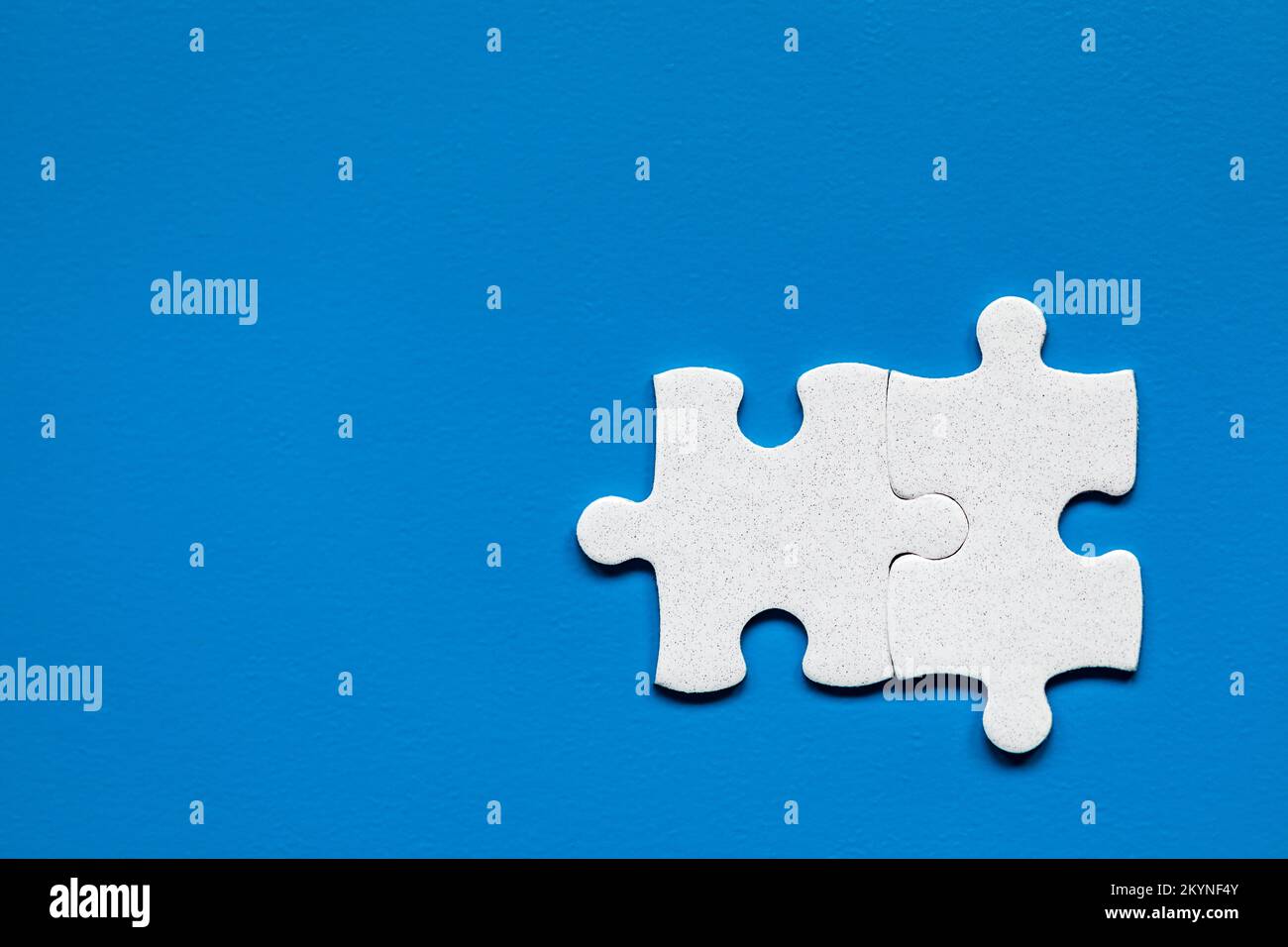 Closeup of jigsaw puzzle isolated. Missing jigsaw puzzle piece