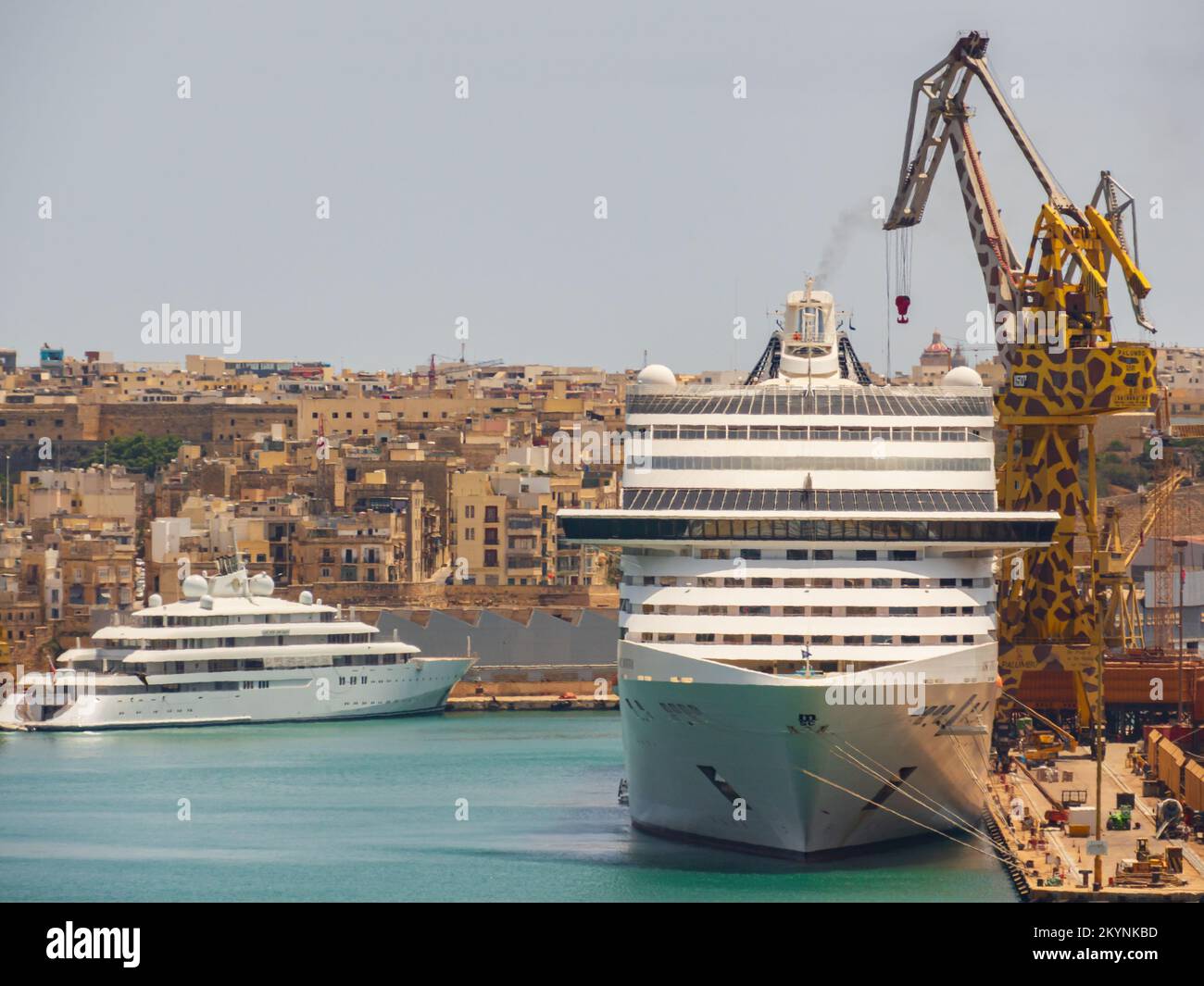 Valletta, Malta May 2021. View from Valletta on the luxury large