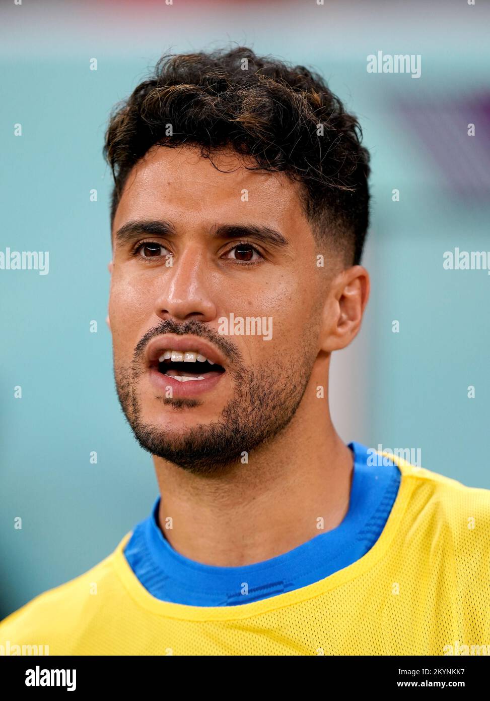 Morocco goalkeeper Munir Mohand Mohamedi ahead of the FIFA World Cup Group F match at the Al Thumama Stadium, Doha, Qatar. Picture date: Thursday December 1, 2022. Stock Photo