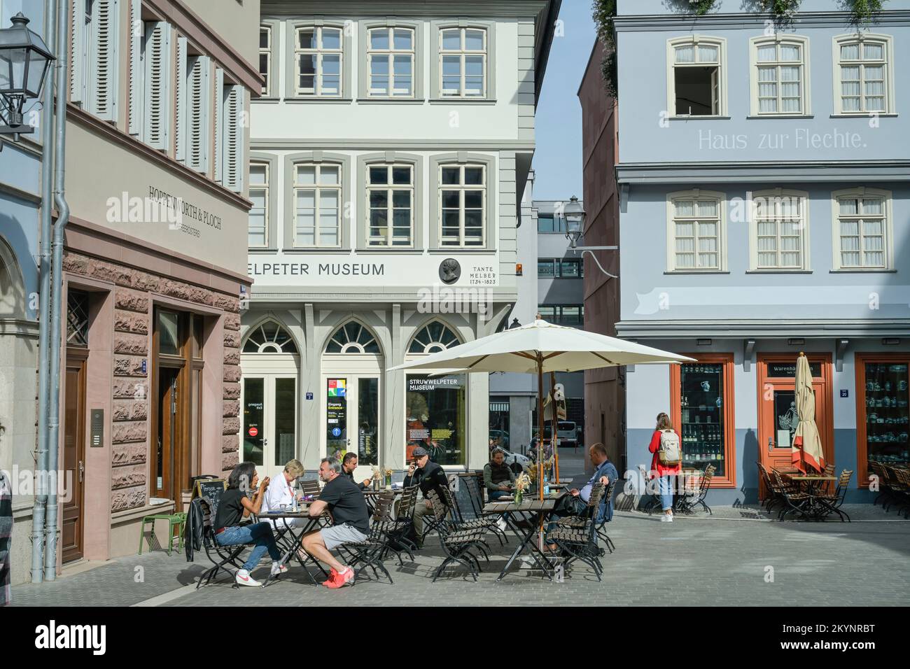 Cafe Hoppenworth & Ploch, Hühnermarkt, Altstadt, Frankfurt am Main, Hessen, Deutschland Stock Photo