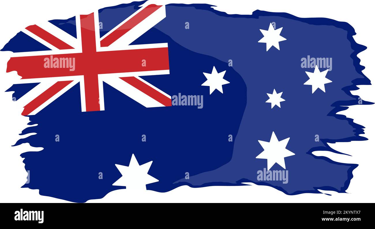 Australia painted flag Stock Vector Images - Alamy