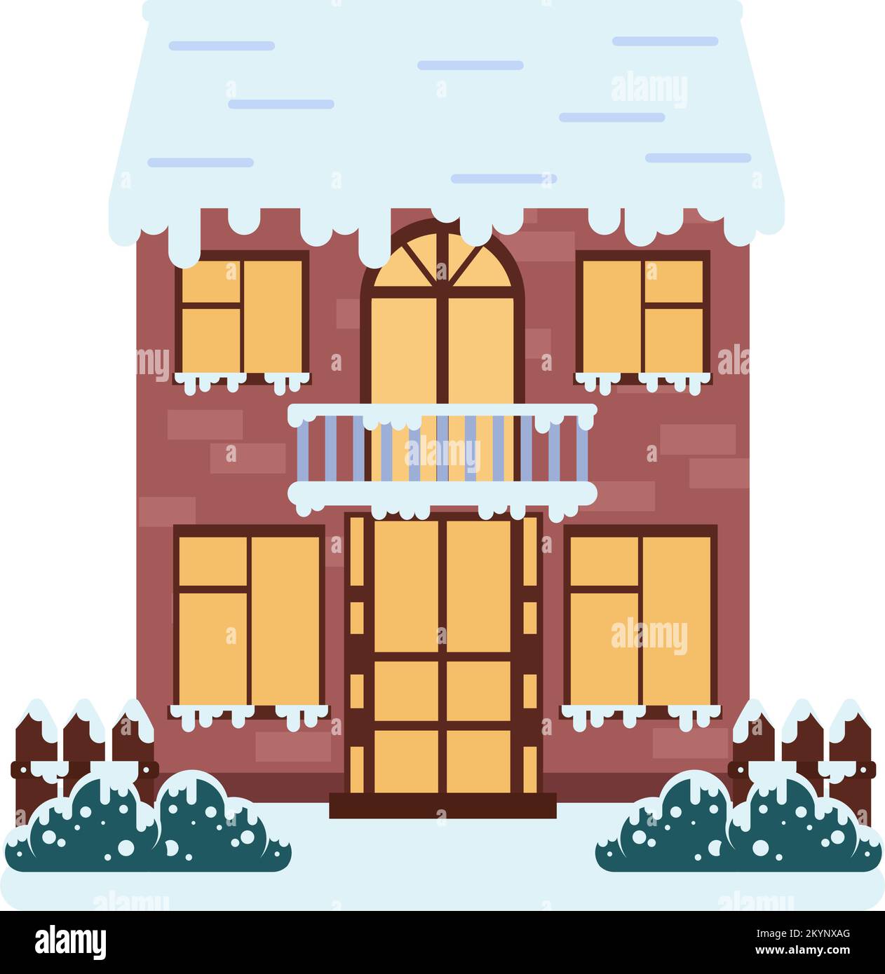 Cozy balcony window in Stock Vector Images - Alamy