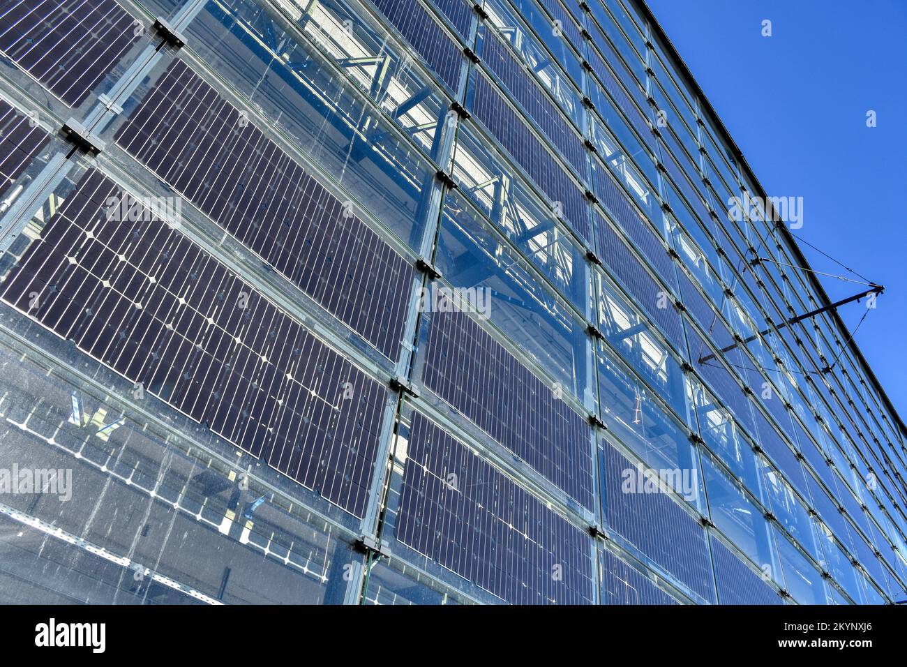 Photovoltaik, Sonnenenergie, Solarzellen, Panel, Silizium, Strom, Energie, Sonne, Licht, Autark, grün, Stromerzeugung, unabhängig, Fotovoltaik, Lichte Stock Photo