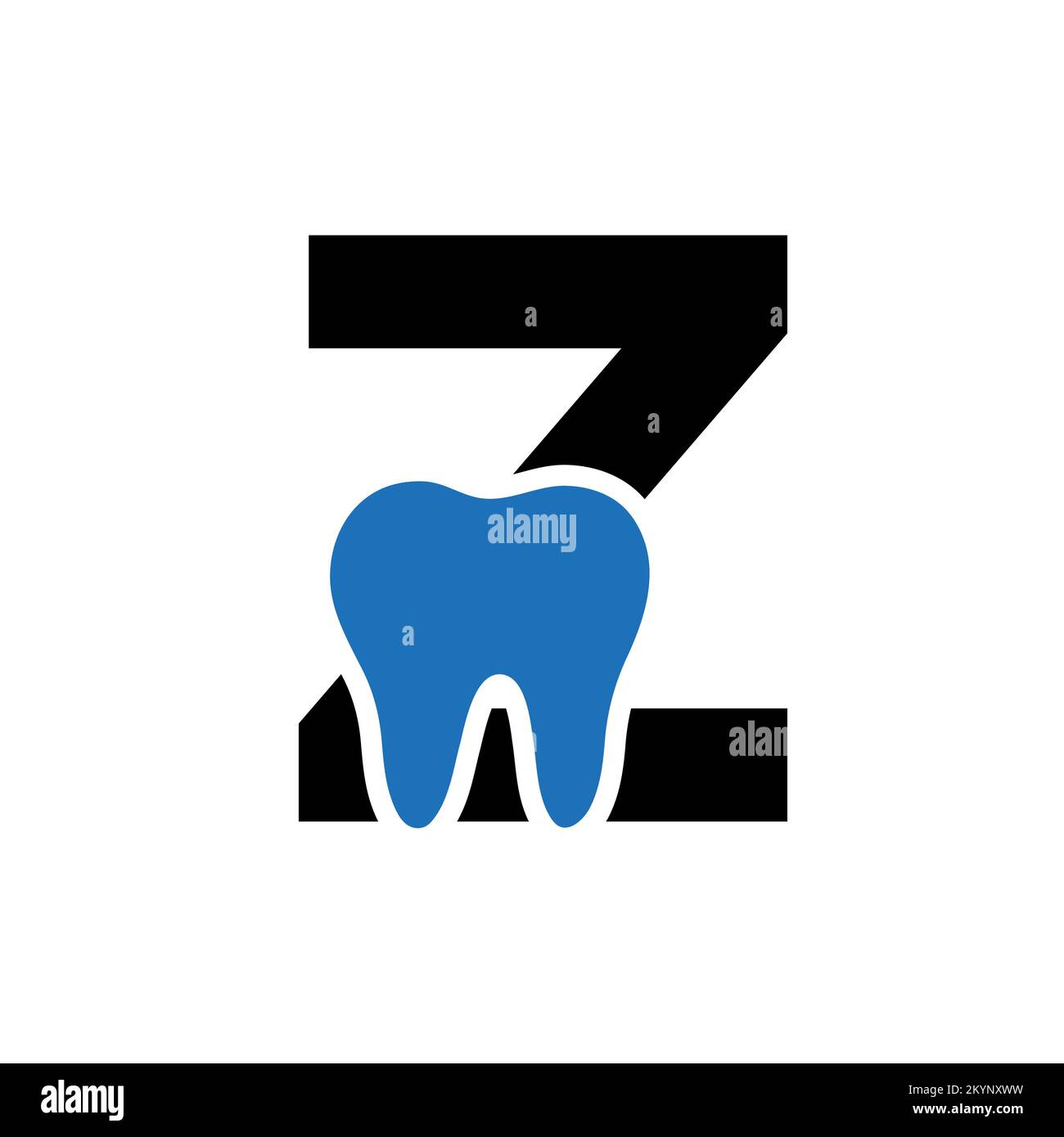 Letter Z Dental Logo Concept With Teeth Symbol Vector Template Stock
