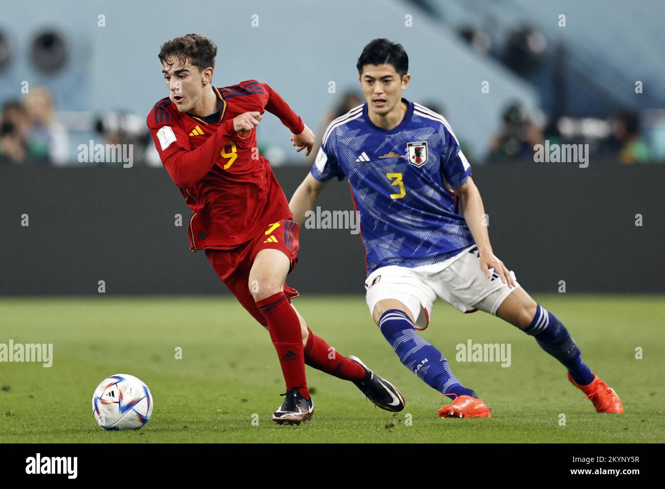 ar-rayyan-qatar-december-1-2022-l-r-pablo-gavi-of-spain-shogo