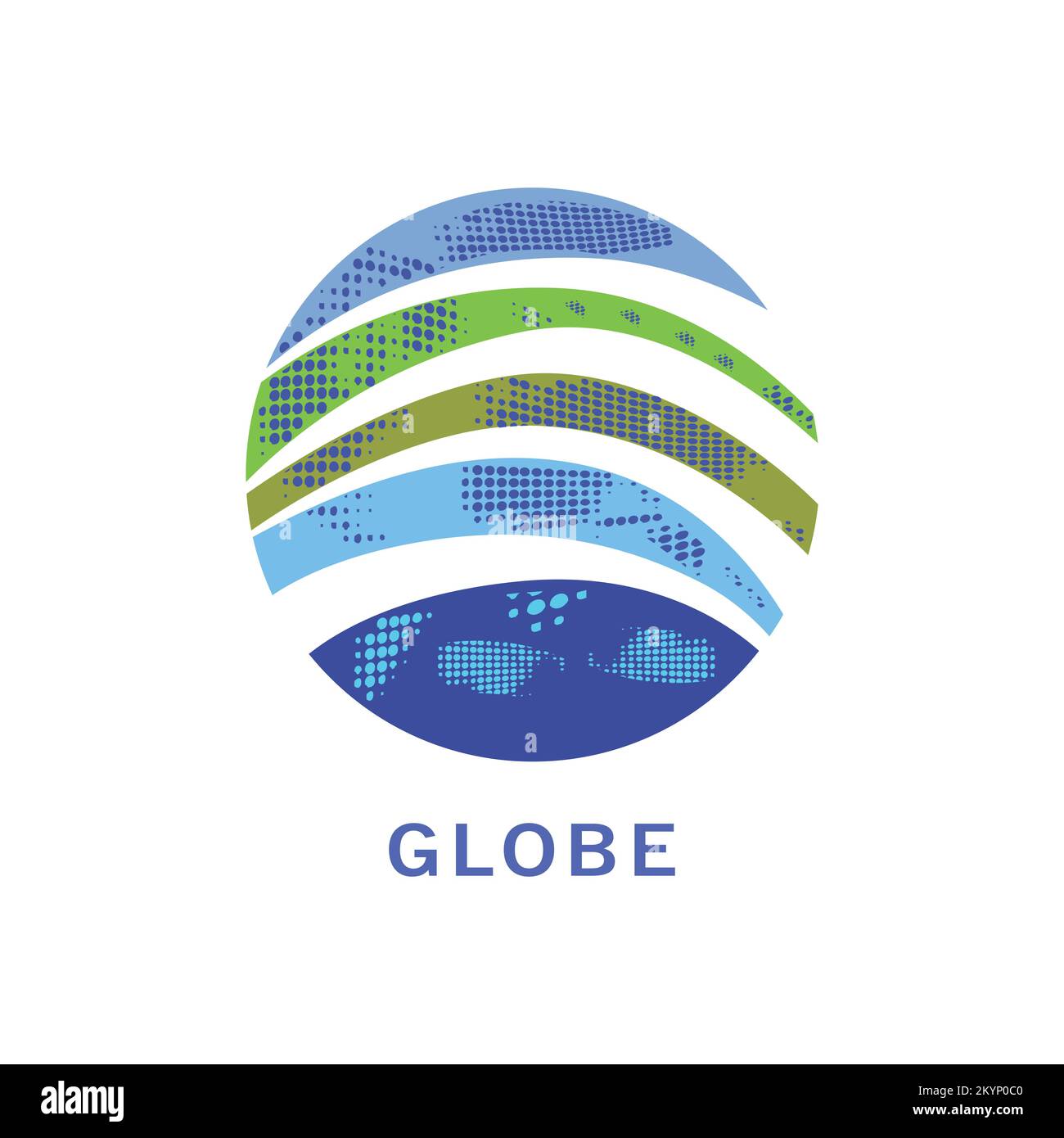 Logotype vintage globe vector icon with white background Stock Vector