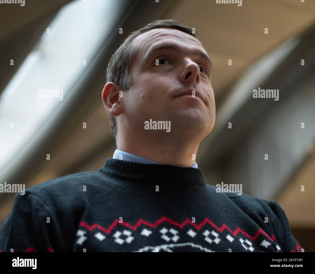 Scotish tory leader in xmas jumper hi-res stock photography and images -  Alamy