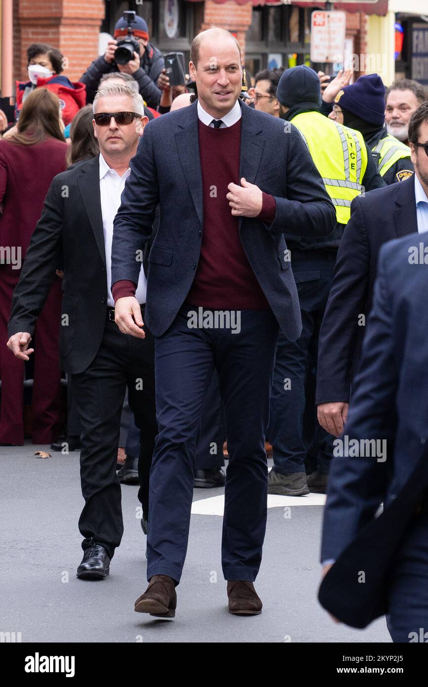 Chelsea, MA, USA. 1st Dec, 2022. Prince William and Princess Kate visit Roca during their visit to Boston in Chelsea, Massachusetts on December 1, 2022. Credit: Katy Rogers/Media Punch/Alamy Live News Stock Photo