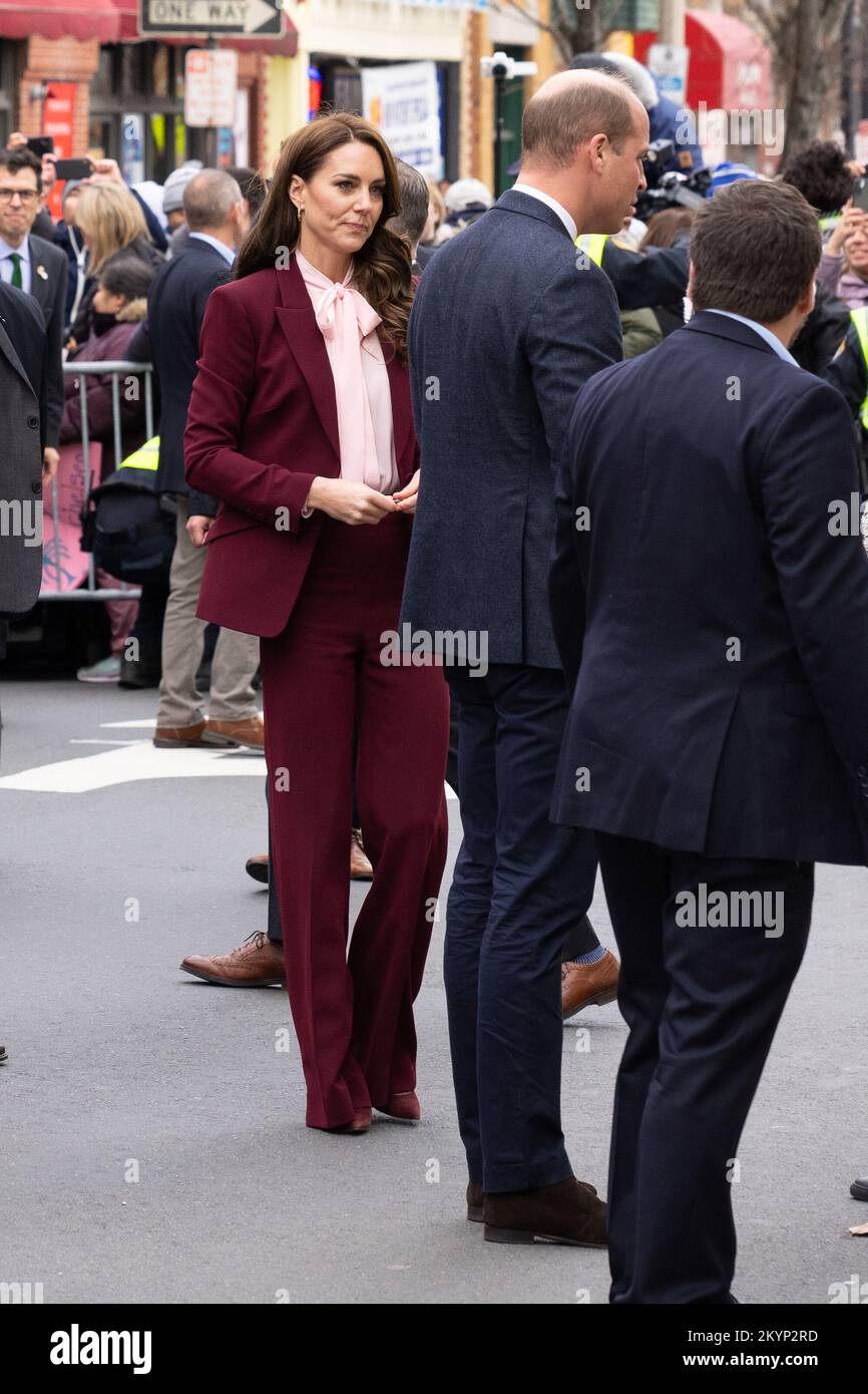 Chelsea, MA, USA. 1st Dec, 2022. Prince William and Princess Kate visit Roca during their visit to Boston in Chelsea, Massachusetts on December 1, 2022. Credit: Katy Rogers/Media Punch/Alamy Live News Stock Photo