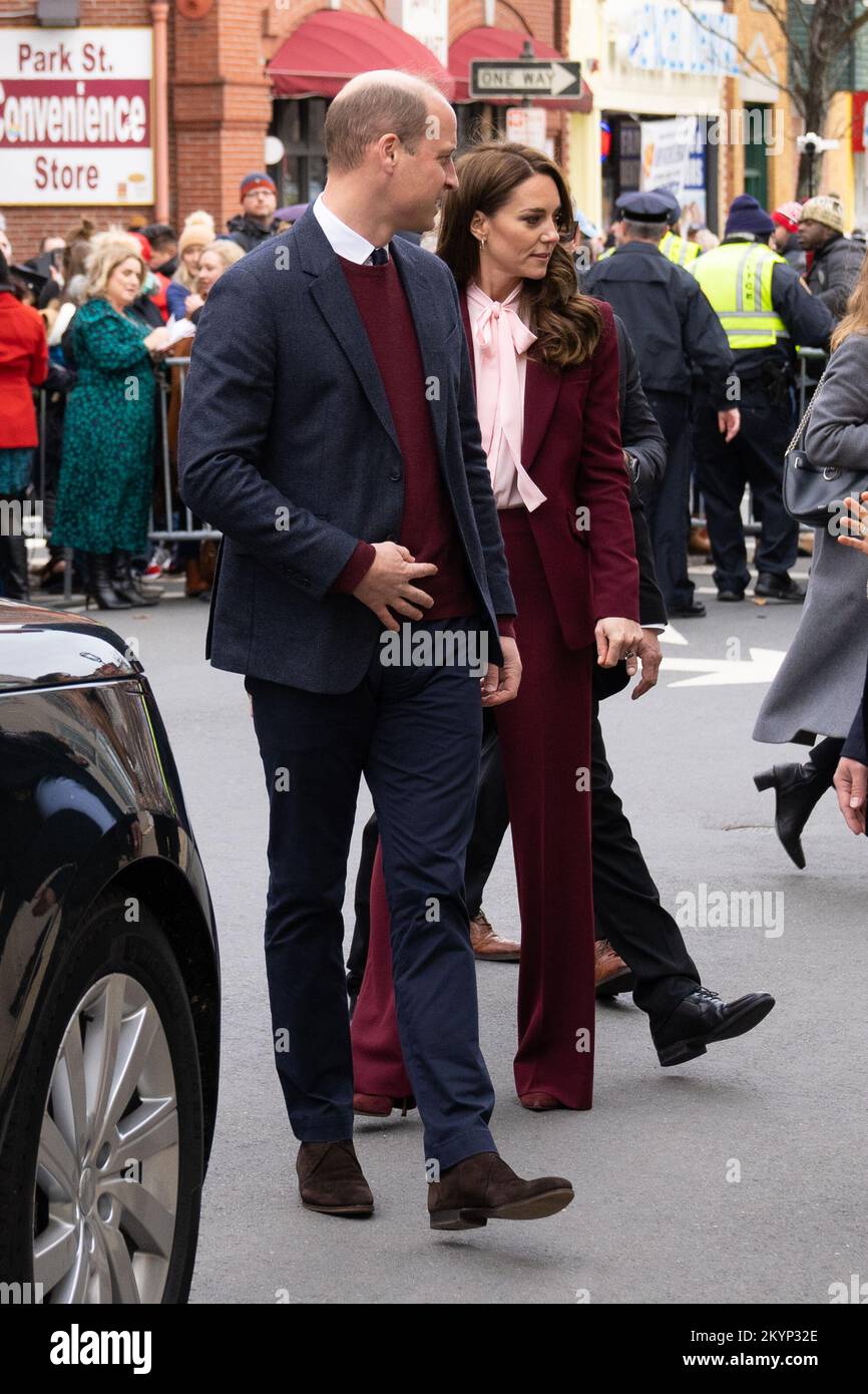 Chelsea, MA, USA. 1st Dec, 2022. Prince William and Princess Kate visit Roca during their visit to Boston in Chelsea, Massachusetts on December 1, 2022. Credit: Katy Rogers/Media Punch/Alamy Live News Stock Photo