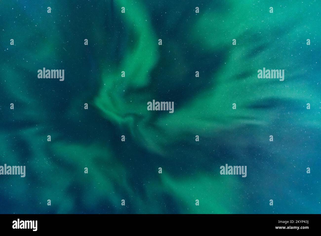North America; United States; Alaska; Alaska Range; Night; Sky; Northern lights; Aurora Borealis; Looking straight up at the Big Dipper Stock Photo