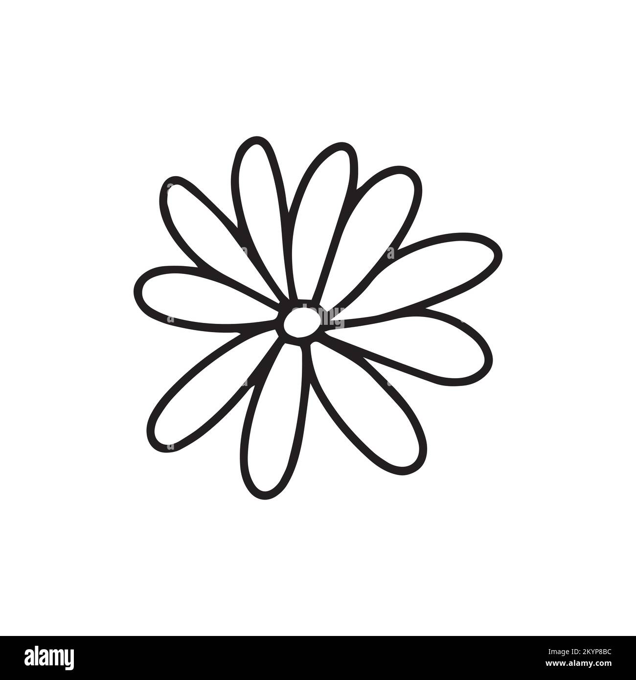 Vector doodle simple flower clipart Stock Vector Image & Art - Alamy