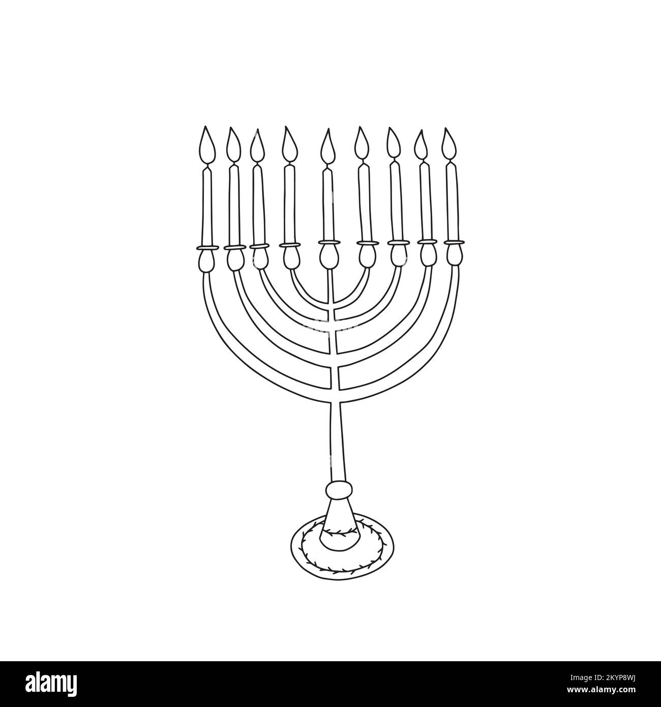 Menorah sketch Black and White Stock Photos & Images Alamy