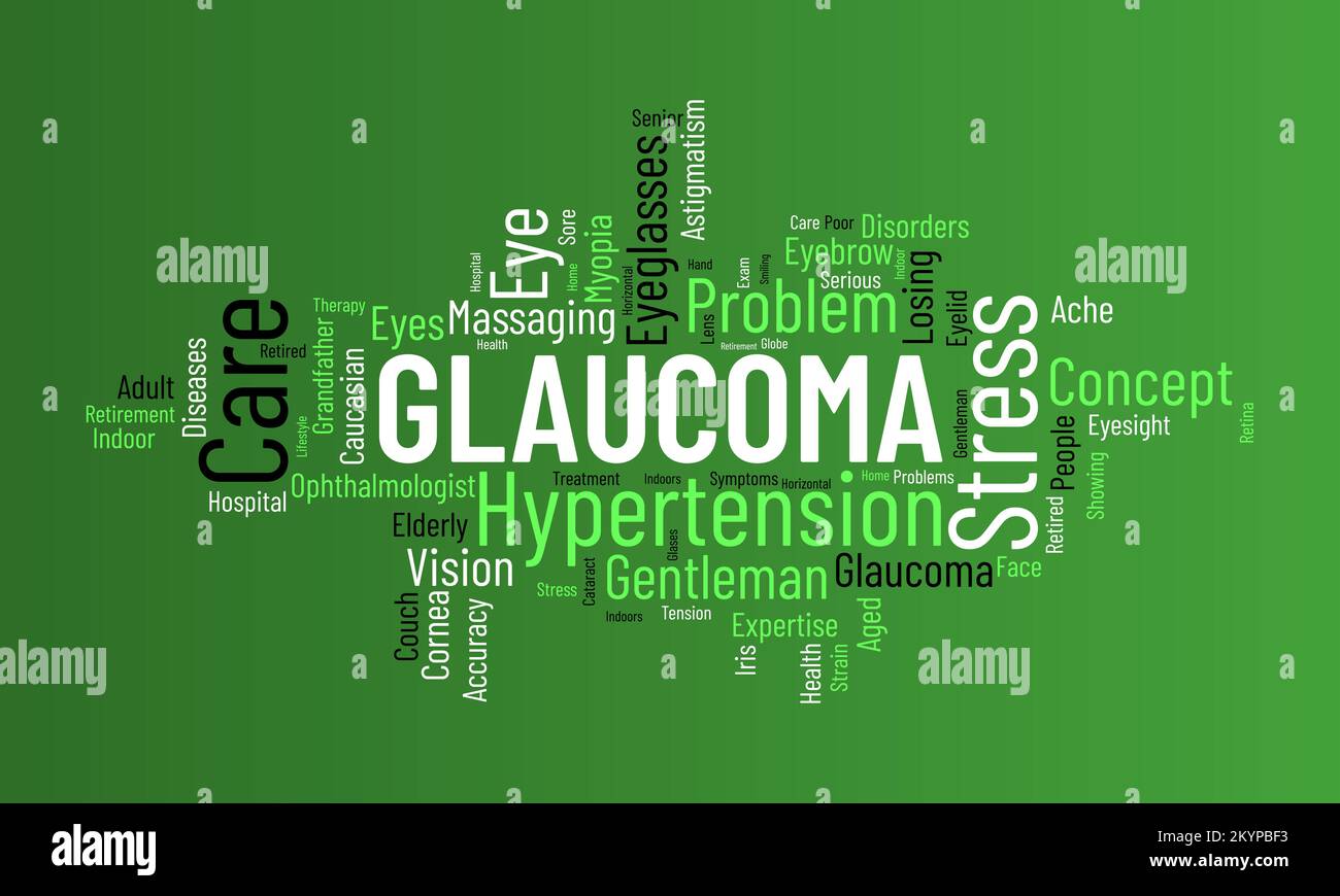 Glaucoma world cloud background. Health awareness Vector illustration design concept. Stock Vector