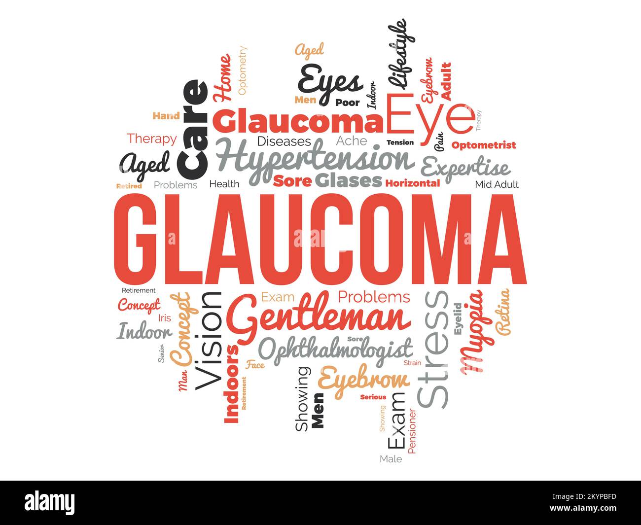 Glaucoma world cloud background. Health awareness Vector illustration design concept. Stock Vector