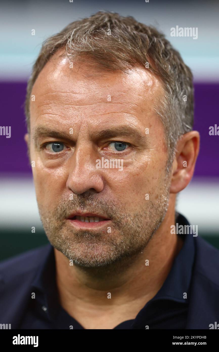 Doha Qatar 01st Dec 2022 Germany Coach Hansi Flick Looks On During