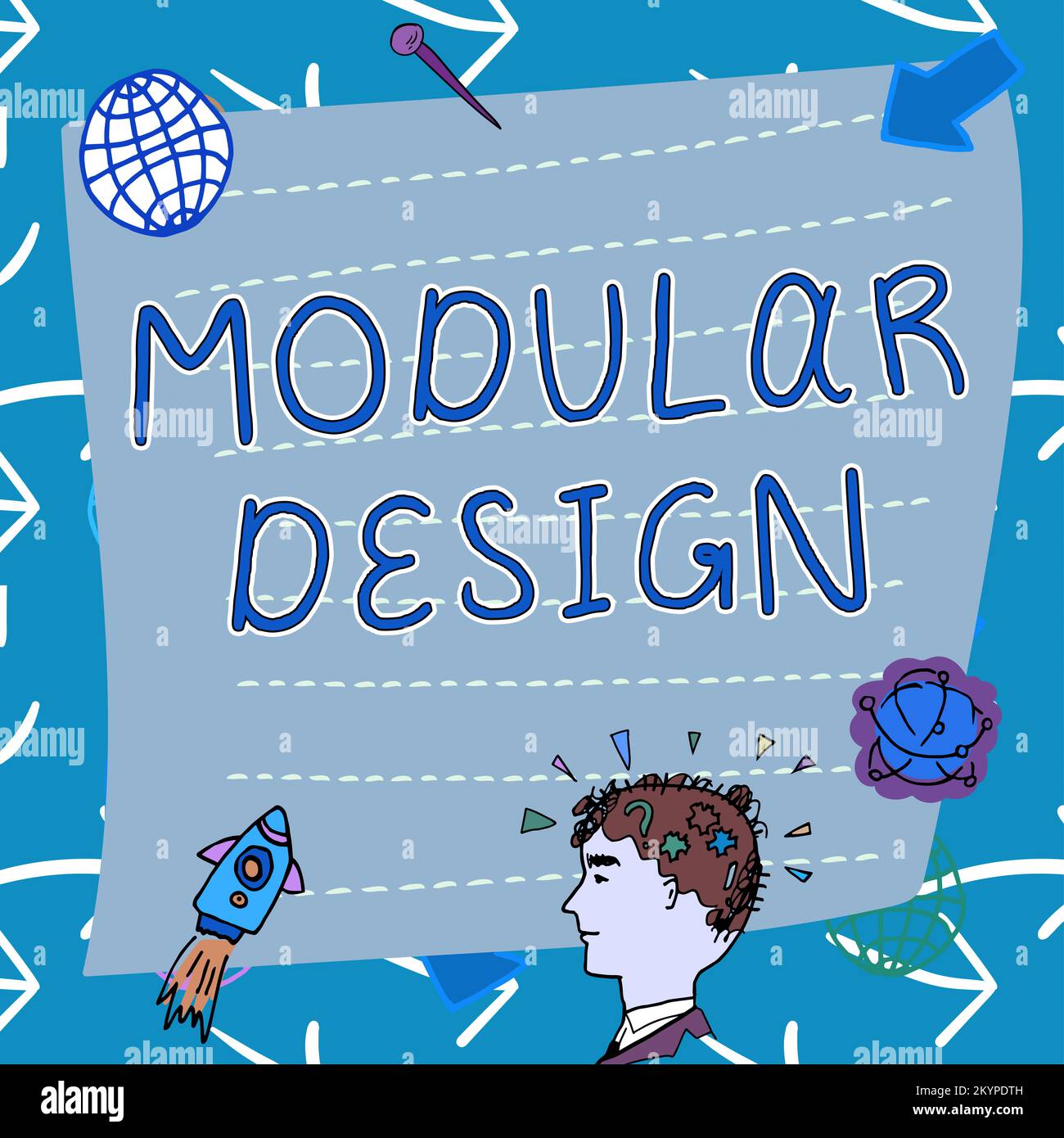 Hand writing sign Modular Design. Business showcase product designing ...