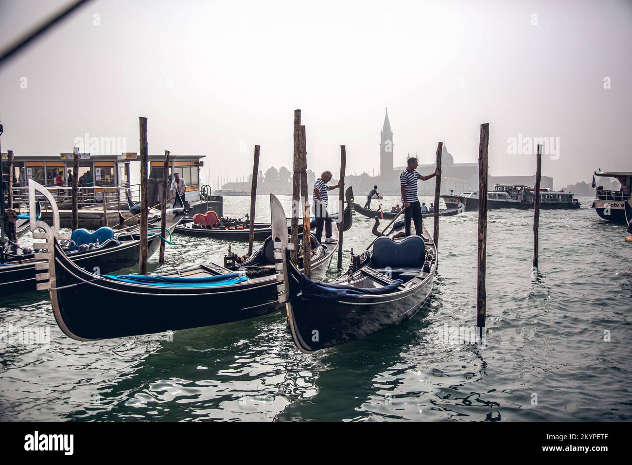 Image of Venice with its gondolas and its tourists enjoying the beauty ...